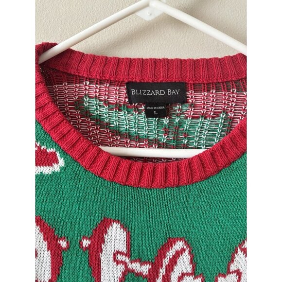 Blizzard Bay Mens Size L Gains Body Builder Santa Ugly Christmas Sweater - Picture 4 of 4